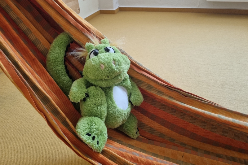 Kijuba in Hängematte